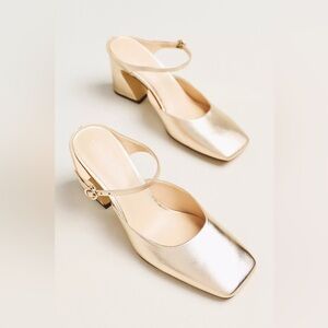 ANTHROPOLOGIE Square Toe Mule Heels